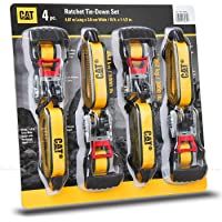CAT Correas de amarre de trinquete para trabajo pesado- 1.5&quot-x 16 pies- 1362 kg (4 paquetes)